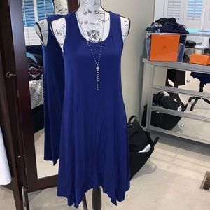 Gorgeous Cupio asymmetrical cobalt purple dress